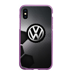 Чехол iPhone XS Max матовый VOLKSWAGEN, цвет: 3D-фиолетовый