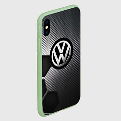 Чехол iPhone XS Max матовый VOLKSWAGEN, цвет: 3D-салатовый — фото 2