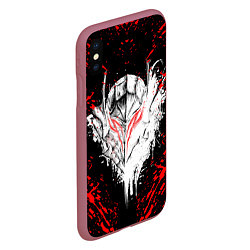 Чехол iPhone XS Max матовый BERSERK, цвет: 3D-малиновый — фото 2