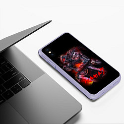 Чехол iPhone XS Max матовый BERSERK, цвет: 3D-светло-сиреневый — фото 2