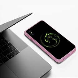 Чехол iPhone XS Max матовый ЧУЖОЙ, цвет: 3D-розовый — фото 2