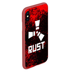 Чехол iPhone XS Max матовый RUST, цвет: 3D-красный — фото 2