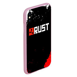 Чехол iPhone XS Max матовый RUST, цвет: 3D-розовый — фото 2