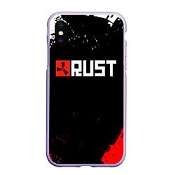 Чехол iPhone XS Max матовый RUST, цвет: 3D-светло-сиреневый