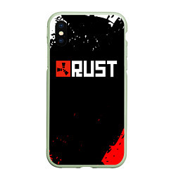 Чехол iPhone XS Max матовый RUST, цвет: 3D-салатовый