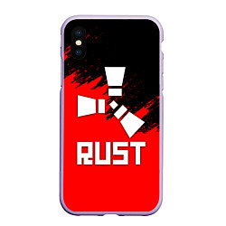 Чехол iPhone XS Max матовый RUST, цвет: 3D-светло-сиреневый