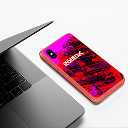 Чехол iPhone XS Max матовый Roblox, цвет: 3D-красный — фото 2