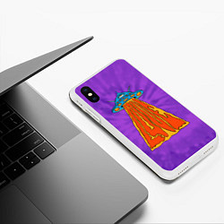 Чехол iPhone XS Max матовый Vibes of Love, цвет: 3D-белый — фото 2