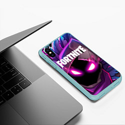 Чехол iPhone XS Max матовый FORTNITE, цвет: 3D-мятный — фото 2