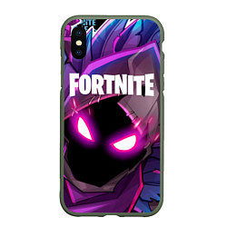 Чехол iPhone XS Max матовый FORTNITE, цвет: 3D-темно-зеленый