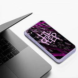 Чехол iPhone XS Max матовый Lil Peep, цвет: 3D-светло-сиреневый — фото 2