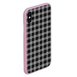 Чехол iPhone XS Max матовый Шотландка, цвет: 3D-розовый — фото 2