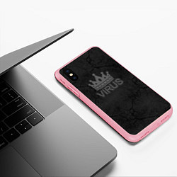 Чехол iPhone XS Max матовый КоронаВирус, цвет: 3D-баблгам — фото 2