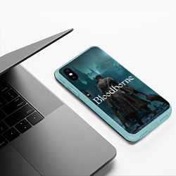 Чехол iPhone XS Max матовый Bloodborne, цвет: 3D-мятный — фото 2