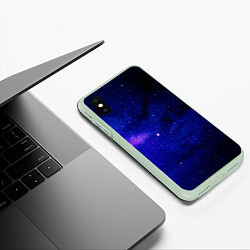 Чехол iPhone XS Max матовый КОСМОС, цвет: 3D-салатовый — фото 2