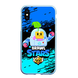 Чехол iPhone XS Max матовый Brawl Stars SPROUT, цвет: 3D-голубой