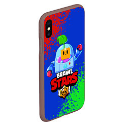 Чехол iPhone XS Max матовый BRAWL STARS SPROUT, цвет: 3D-коричневый — фото 2