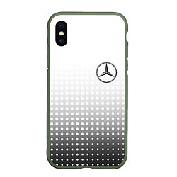 Чехол iPhone XS Max матовый Mercedes-Benz, цвет: 3D-темно-зеленый