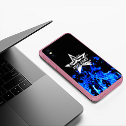 Чехол iPhone XS Max матовый 9 МАЯ, цвет: 3D-малиновый — фото 2