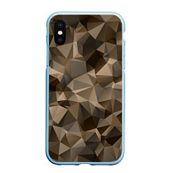 Чехол iPhone XS Max матовый СОВРЕМЕННЫЙ КАМУФЛЯЖ, цвет: 3D-голубой