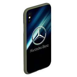 Чехол iPhone XS Max матовый Mercedes, цвет: 3D-темно-зеленый — фото 2