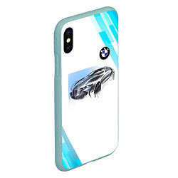 Чехол iPhone XS Max матовый BMW, цвет: 3D-мятный — фото 2