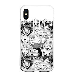 Чехол iPhone XS Max матовый AHEGAO, цвет: 3D-белый