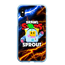 Чехол iPhone XS Max матовый BRAWL STARS SPROUT