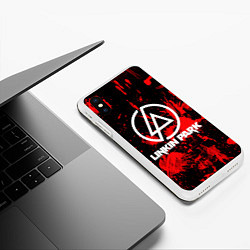 Чехол iPhone XS Max матовый Linkin Park, цвет: 3D-белый — фото 2