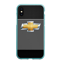 Чехол iPhone XS Max матовый CHEVROLET, цвет: 3D-мятный