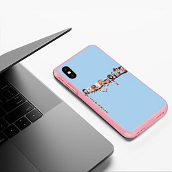 Чехол iPhone XS Max матовый Совы на ветке, цвет: 3D-баблгам — фото 2
