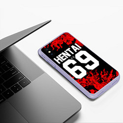 Чехол iPhone XS Max матовый HENTAI 02, цвет: 3D-светло-сиреневый — фото 2