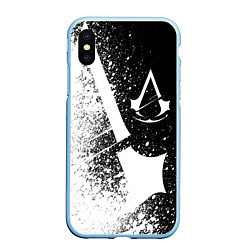 Чехол iPhone XS Max матовый Assassin’s Creed 03, цвет: 3D-голубой