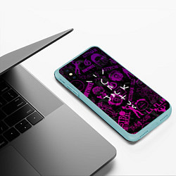 Чехол iPhone XS Max матовый TRAVIS SCOTT CACTUS JACK, цвет: 3D-мятный — фото 2