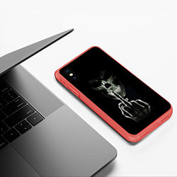 Чехол iPhone XS Max матовый Finger, цвет: 3D-красный — фото 2