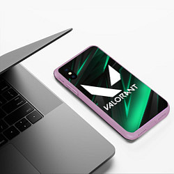 Чехол iPhone XS Max матовый VALORANT, цвет: 3D-сиреневый — фото 2