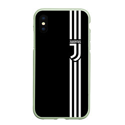 Чехол iPhone XS Max матовый JUVENTUS, цвет: 3D-салатовый