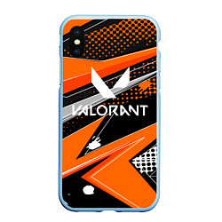 Чехол iPhone XS Max матовый Valorant, цвет: 3D-голубой