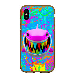 Чехол iPhone XS Max матовый 6IX9INE GOOBA, цвет: 3D-коричневый