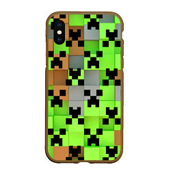 Чехол iPhone XS Max матовый Minecraft