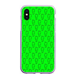 Чехол iPhone XS Max матовый BILLIE EILISH, цвет: 3D-сиреневый