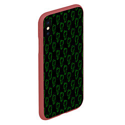 Чехол iPhone XS Max матовый BILLIE EILISH, цвет: 3D-красный — фото 2