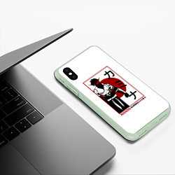 Чехол iPhone XS Max матовый Гуррен Лаганн Камина, цвет: 3D-салатовый — фото 2