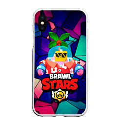 Чехол iPhone XS Max матовый BRAWL STARS NEW SPROUT 12, цвет: 3D-белый