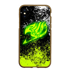 Чехол iPhone XS Max матовый FAIRY TAIL, цвет: 3D-коричневый