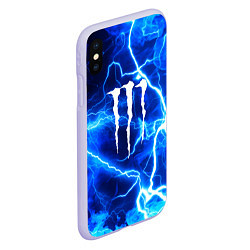 Чехол iPhone XS Max матовый MONSTER ENERGY, цвет: 3D-светло-сиреневый — фото 2