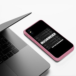 Чехол iPhone XS Max матовый PAYTON MOORMEIER - ТИКТОК, цвет: 3D-малиновый — фото 2