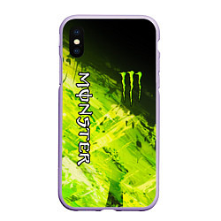 Чехол iPhone XS Max матовый MONSTER ENERGY, цвет: 3D-светло-сиреневый