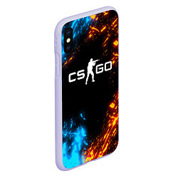 Чехол iPhone XS Max матовый CS GO, цвет: 3D-светло-сиреневый — фото 2