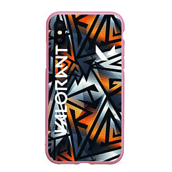 Чехол iPhone XS Max матовый Valorant, цвет: 3D-розовый